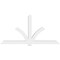 Ekena Millwork Redmond Architectural Grade PVC Gable Bracket, 108"W x 54"H x 6"D x 6"F, 12/12 Pitch GBP108X54X0606RED00 - alternate 4